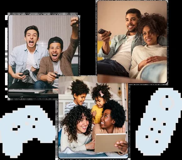 Family using Spectrum Internet at home